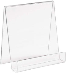 ECONOCO - 5-1/2" Wide x 6" High, Acrylic Display Easel - Clear - USA Tool & Supply