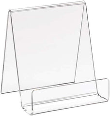 ECONOCO - 3-1/2" Wide x 4" High, Acrylic Display Easel - Clear - USA Tool & Supply