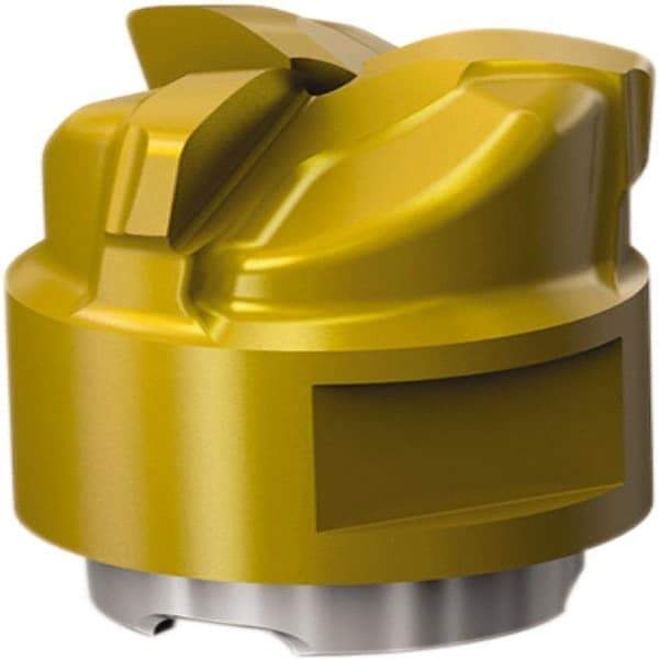 Seco - MP10 Grade MP3000 Carbide High Feed Milling Tip Insert - 3 Flutes, 10mm Cutting Diam, 0.6mm Depth of Cut, 0.044" Cnr Rad - USA Tool & Supply