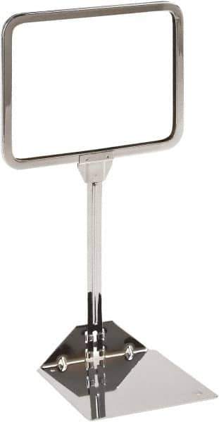 ECONOCO - 7 Inch Wide x 5-1/2 Inch High Sign Compatibility, Acrylic Round Frame Sign Holder - Clear, 5-1/2 Inch Holder Height, Holds 1 Sign - USA Tool & Supply