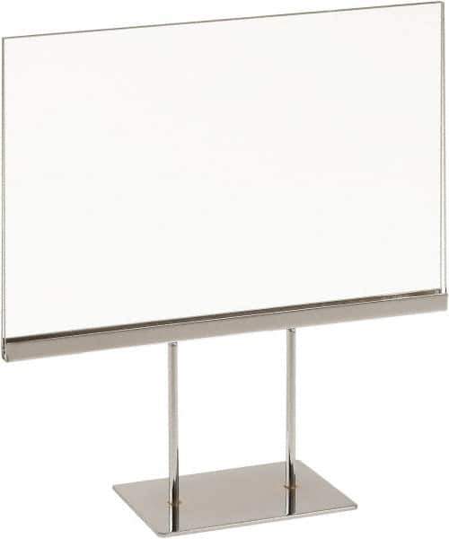 ECONOCO - 11 Inch Wide x 7 Inch High Sign Compatibility, Acrylic Square Frame Sign Holder - Clear, 7 Inch Holder Height, Holds 1 Sign - USA Tool & Supply