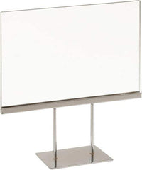 ECONOCO - 11 Inch Wide x 7 Inch High Sign Compatibility, Acrylic Square Frame Sign Holder - Clear, 7 Inch Holder Height, Holds 1 Sign - USA Tool & Supply