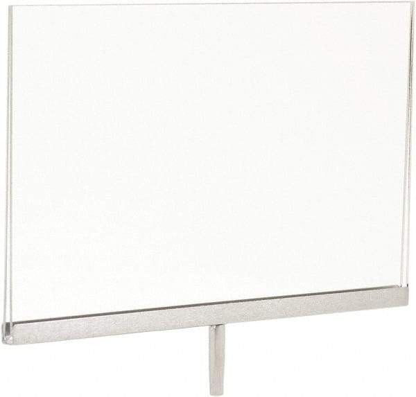 ECONOCO - 11 Inch Wide x 7 Inch High Sign Compatibility, Acrylic Square Frame Sign Holder - Clear, 7 Inch Holder Height, Holds 1 Sign - USA Tool & Supply