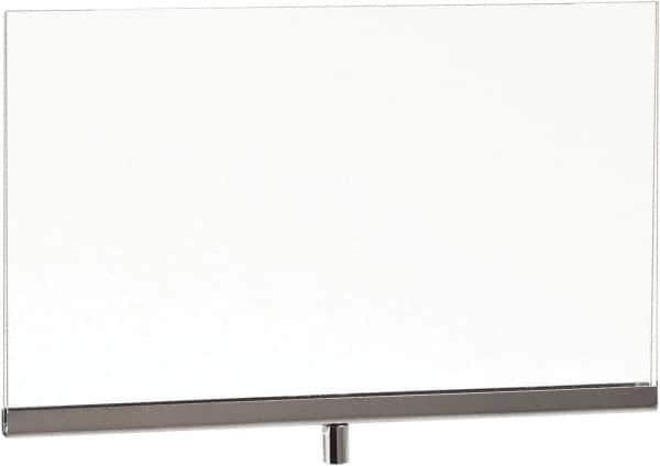 ECONOCO - 11 Inch Wide x 8-1/2 Inch High Sign Compatibility, Acrylic Square Frame Sign Holder - Clear, 8-1/2 Inch Holder Height, Holds 1 Sign - USA Tool & Supply