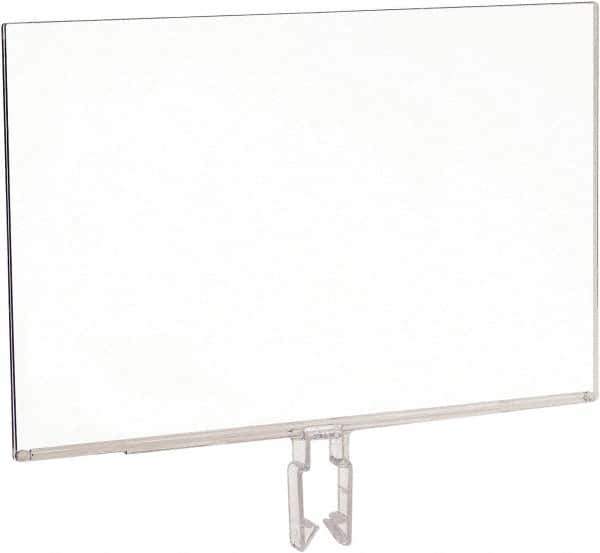 ECONOCO - 11 Inch Wide x 7 Inch High Sign Compatibility, Acrylic Square Frame Sign Holder - Clear, 7 Inch Holder Height, Holds 1 Sign - USA Tool & Supply