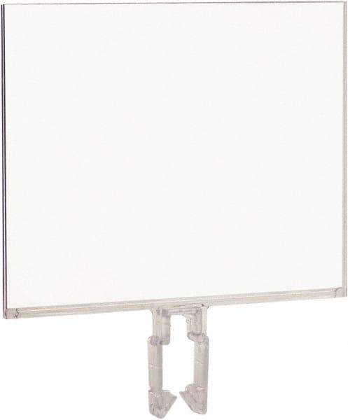 ECONOCO - 7 Inch Wide x 5-1/2 Inch High Sign Compatibility, Acrylic Square Frame Sign Holder - Clear, 5-1/2 Inch Holder Height, Holds 1 Sign - USA Tool & Supply