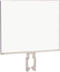 ECONOCO - 7 Inch Wide x 5-1/2 Inch High Sign Compatibility, Acrylic Square Frame Sign Holder - Clear, 5-1/2 Inch Holder Height, Holds 1 Sign - USA Tool & Supply