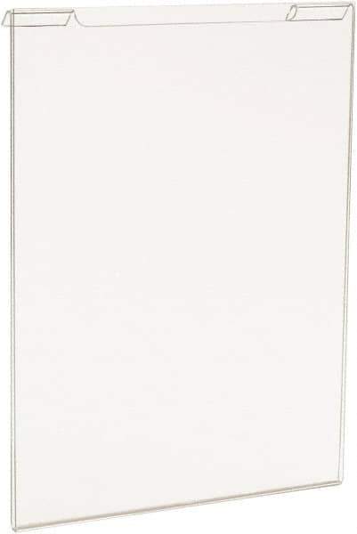 ECONOCO - 8-1/2 Inch Wide x 11 Inch High Sign Compatibility, Acrylic Round Frame Slatwall, Gridwall Sign Holder - Clear, 11 Inch Holder Height, Holds 1 Sign - USA Tool & Supply