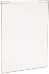 ECONOCO - 8-1/2 Inch Wide x 11 Inch High Sign Compatibility, Acrylic Round Frame Slatwall, Gridwall Sign Holder - Clear, 11 Inch Holder Height, Holds 1 Sign - USA Tool & Supply