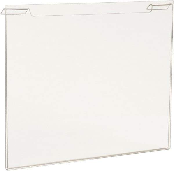 ECONOCO - 11 Inch Wide x 8-1/2 Inch High Sign Compatibility, Acrylic Round Frame Slatwall, Gridwall Sign Holder - Clear, 8-1/2 Inch Holder Height, Holds 1 Sign - USA Tool & Supply