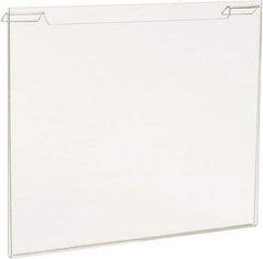 ECONOCO - 11 Inch Wide x 8-1/2 Inch High Sign Compatibility, Acrylic Round Frame Slatwall, Gridwall Sign Holder - Clear, 8-1/2 Inch Holder Height, Holds 1 Sign - USA Tool & Supply