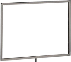 ECONOCO - 14 Inch Wide x 11 Inch High Sign Compatibility, Steel Square Frame Sign Holder - Chrome, 11 Inch Holder Height, Holds 1 Sign - USA Tool & Supply