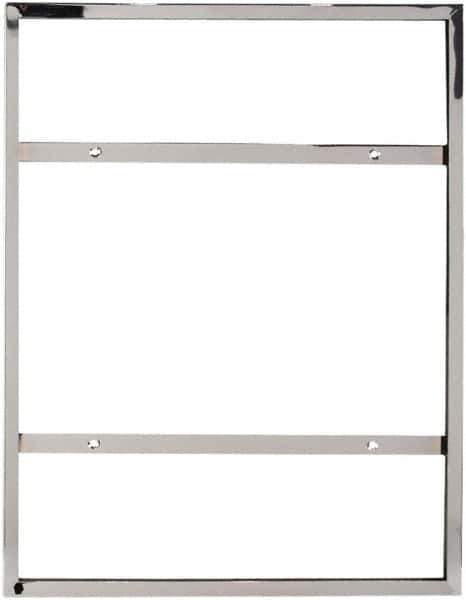 ECONOCO - 22 Inch Wide x 28 Inch High Sign Compatibility, Steel Square Frame Sign Holder - Chrome, 28 Inch Holder Height, Holds 1 Sign - USA Tool & Supply