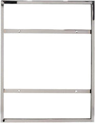 ECONOCO - 22 Inch Wide x 28 Inch High Sign Compatibility, Steel Square Frame Sign Holder - Chrome, 28 Inch Holder Height, Holds 1 Sign - USA Tool & Supply