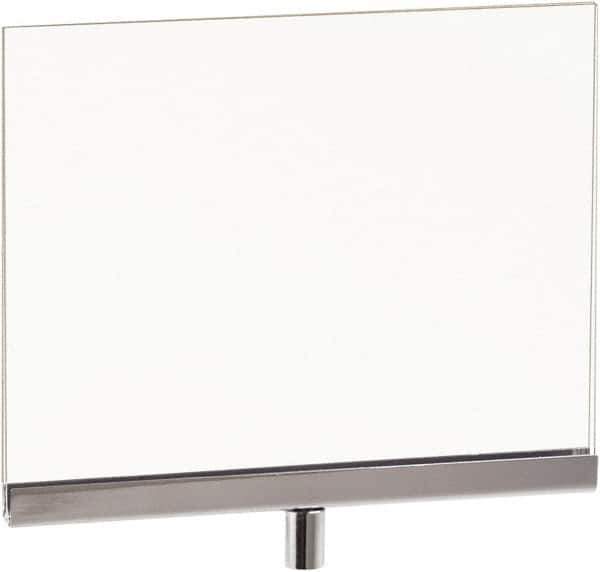 ECONOCO - 7 Inch Wide x 5-1/2 Inch High Sign Compatibility, Acrylic Square Frame Sign Holder - Clear, 5-1/2 Inch Holder Height, Holds 1 Sign - USA Tool & Supply