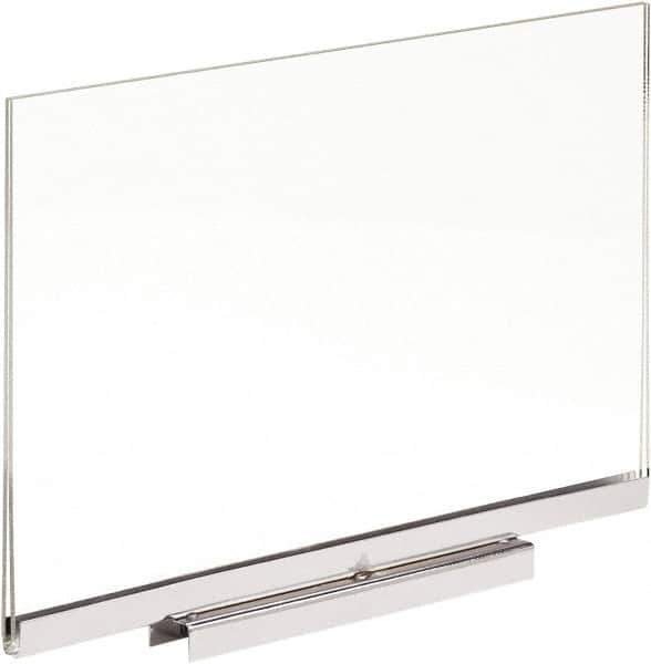 ECONOCO - 11 Inch Wide x 7 Inch High Sign Compatibility, Acrylic Square Frame Sign Holder - Clear, 7 Inch Holder Height, Holds 1 Sign - USA Tool & Supply