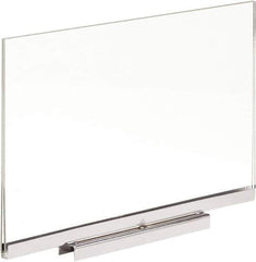 ECONOCO - 11 Inch Wide x 7 Inch High Sign Compatibility, Acrylic Square Frame Sign Holder - Clear, 7 Inch Holder Height, Holds 1 Sign - USA Tool & Supply