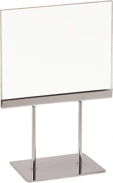 ECONOCO - 7 Inch Wide x 5-1/2 Inch High Sign Compatibility, Acrylic Square Frame Sign Holder - Clear, 5-1/2 Inch Holder Height, Holds 1 Sign - USA Tool & Supply