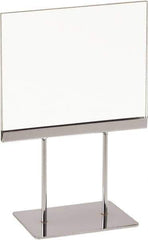 ECONOCO - 7 Inch Wide x 5-1/2 Inch High Sign Compatibility, Acrylic Square Frame Sign Holder - Clear, 5-1/2 Inch Holder Height, Holds 1 Sign - USA Tool & Supply