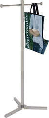ECONOCO - Chrome Shopping Bag Display Rack - 19-1/2" Wide x 45" High - USA Tool & Supply