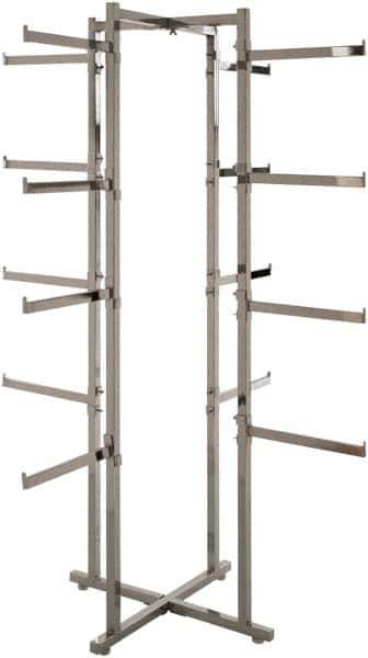 ECONOCO - Chrome Folding Display Rack Tower - 19-1/2" Wide x 61" High - USA Tool & Supply