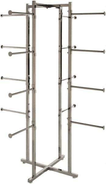 ECONOCO - Chrome Folding Display Rack Tower - 19-1/2" Wide x 61-1/2" High - USA Tool & Supply