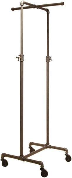 ECONOCO - Gray 2-Way Cross Bar Display Rack - 21" Wide x 72" High x 21" Deep - USA Tool & Supply