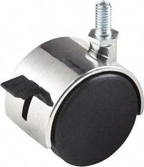 ECONOCO - 2" Diam Stem Mount Dual Swivel Caster - Plastic, 70 Lb Capacity, 5/16 x 5/8" Threaded Stem - USA Tool & Supply