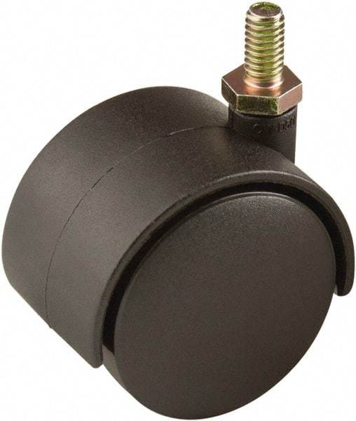 ECONOCO - 2" Diam Stem Mount Dual Swivel Caster - Plastic, 70 Lb Capacity, 5/16 x 5/8" Threaded Stem - USA Tool & Supply
