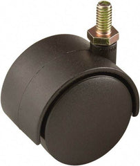 ECONOCO - 2" Diam Stem Mount Dual Swivel Caster - Plastic, 70 Lb Capacity, 5/16 x 5/8" Threaded Stem - USA Tool & Supply