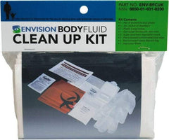 Ability One - 9 Piece, 1 Person, Body Fluid Clean-Up First Aid Kit - Plastic Bag - USA Tool & Supply