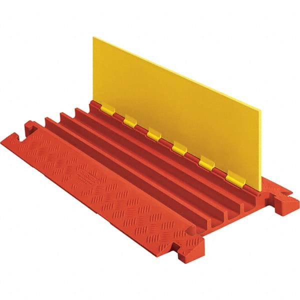 Checkers - On Floor Cable Covers Cover Material: Polyurethane Number of Channels: 4 - USA Tool & Supply