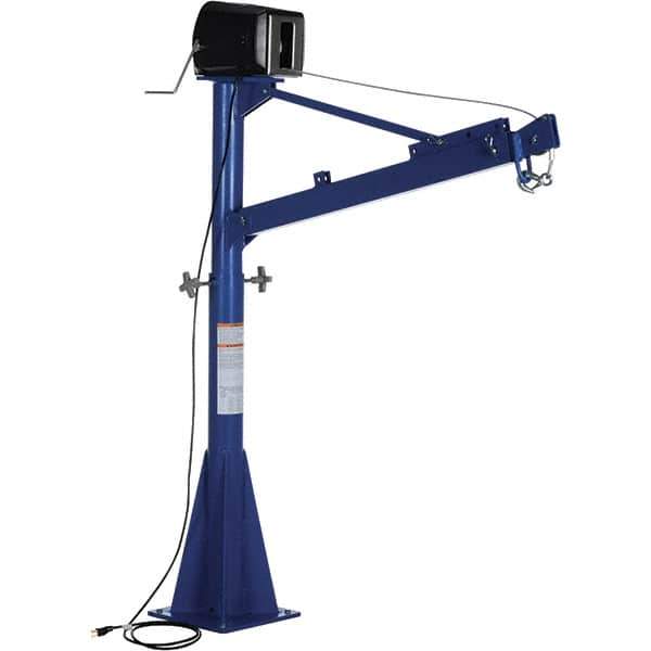 Vestil - 1,500 Lb Load Capacity, Steel Jib Crane - 5' 9/16" Span - USA Tool & Supply
