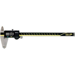 Mitutoyo - 0 to 200mm Range, 0.01mm Resolution, Electronic Caliper - Steel with 50mm Steel Jaws, 0.02mm Accuracy, SPC Output - USA Tool & Supply