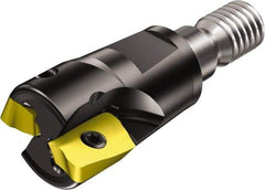 Sandvik Coromant - 2 Inserts, 20mm Cut Diam, 17.8mm Arbor Diam, 10mm Max Depth of Cut, Indexable Square-Shoulder Face Mill - 49.5mm High, R390-11.. Insert Compatibility, Through Coolant, Series CoroMill 390 - USA Tool & Supply