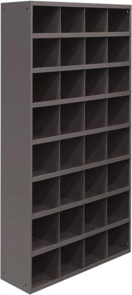 Durham - 32 Bin, Small Parts Storage Bin - 12" Deep x 35" Wide x 65" High - USA Tool & Supply