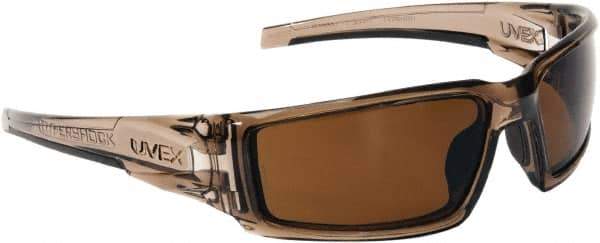 Uvex - Espresso Lenses, Framed Polarized Glasses - Scratch Resistant, Size Universal, Wrap Around - USA Tool & Supply