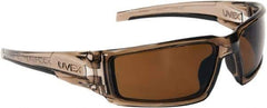 Uvex - Espresso Lenses, Framed Polarized Glasses - Scratch Resistant, Size Universal, Wrap Around - USA Tool & Supply