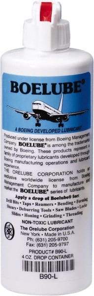 Boelube - BoeLube, 4 oz Bottle Cutting Fluid - Liquid, For Grinding, Sawing, Stamping, Near Dry Machining (NDM) - USA Tool & Supply