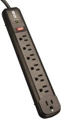 Tripp-Lite - 7 Outlets, 120 VAC15 Amps, 4' Cord, Power Outlet Strip - Floor, Keyhole Mount, 5-15 NEMA Configuration, 12.4" Strip - USA Tool & Supply