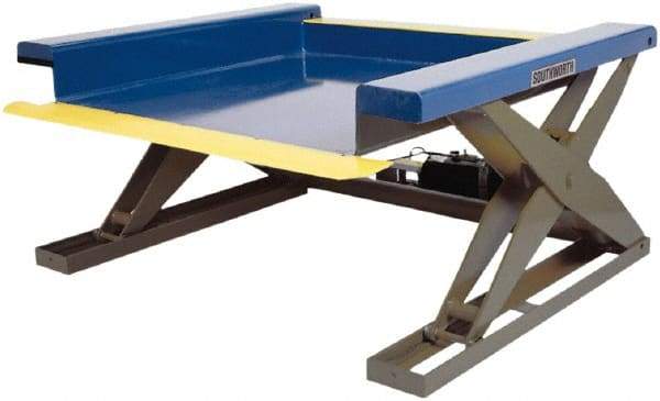 Southworth - 4,000 Lb Capacity Low Power Pallet Positioner Scissor Lift - 0.38" to 35-3/8" Lift Height, 50" Platform Length x 48" Platform Width - USA Tool & Supply