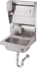 Krowne - 10" Long x 14" Wide Inside, 1 Compartment, Grade 304 Stainless Steel Hand Sink with Electronic Faucet - 20 Gauge, 15" Long x 16" Wide x 24" High Outside, 6" Deep - USA Tool & Supply