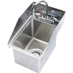 Krowne - 9" Long x 10" Wide Inside, 1 Compartment, Grade 304 Stainless Steel Drop In Sink - 20 Gauge, 18" Long x 12" Wide x 15" High Outside, 9" Deep - USA Tool & Supply