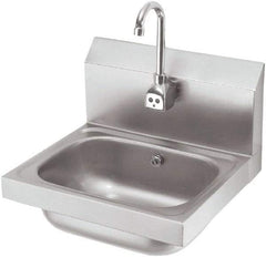 Krowne - 10" Long x 14" Wide Inside, 1 Compartment, Grade 304 Stainless Steel Hand Sink with Electronic Faucet - 20 Gauge, 15" Long x 16" Wide x 14" High Outside, 6" Deep - USA Tool & Supply