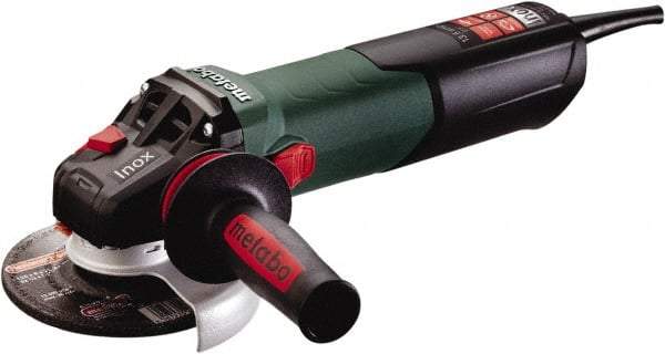 Metabo - 5" Wheel Diam, 2,000 to 7,600 RPM, Corded Angle & Disc Grinder - 5/8-11 Spindle, 120 Volts, 13.5 Amps - USA Tool & Supply