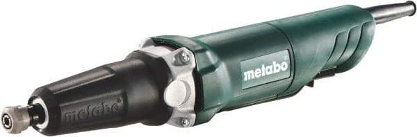 Metabo - 1/4 Inch Collet, 25,000 RPM, Straight, Electric Die Grinder - 120 Volt, 3.5 Amp - USA Tool & Supply