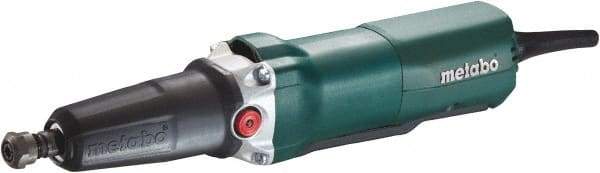 Metabo - 1/4 Inch Collet, 10,000 to 30,500 RPM, Straight, Electric Die Grinder - 120 Volt, 6.4 Amp, 8 Ft. Long Cord - USA Tool & Supply