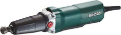 Metabo - 1/4 Inch Collet, 10,000 to 30,500 RPM, Straight, Electric Die Grinder - 120 Volt, 6.4 Amp, 8 Ft. Long Cord - USA Tool & Supply