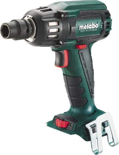 Metabo - 1/2" Drive 18 Volt Pistol Grip Cordless Impact Wrench & Ratchet - 2,150 RPM, 295 Ft/Lb Torque, Lithium-Ion Batteries Not Included - USA Tool & Supply