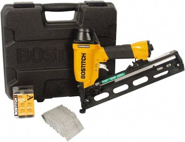 Stanley Bostitch - 1-1/4 to 2-1/2" Nail Length, 15 Gauge Finish Air Nailer Kit - 70 to 120 psi - USA Tool & Supply